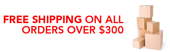 Free Shipping on all orders over $300