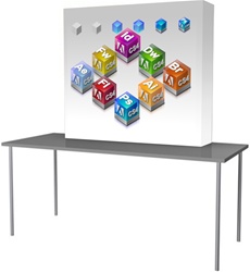 Soft Wall fabric pop-up display table top